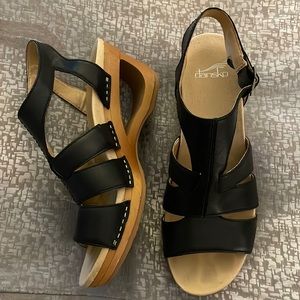 Dansko black sandals. Size 9. Worn twice.